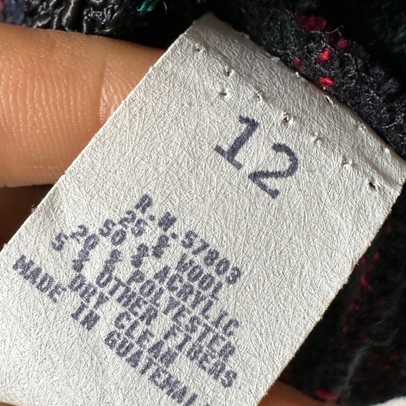 Vintage Red, Black & Green Plaid Boucle Tweed 2 Pc Skirt Suit Sz12 By: Panthers - Picture 14 of 14